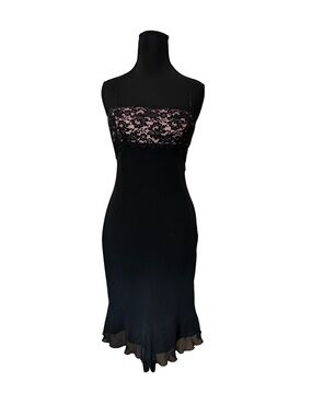 Express Black Dress with Pink Satin Lining